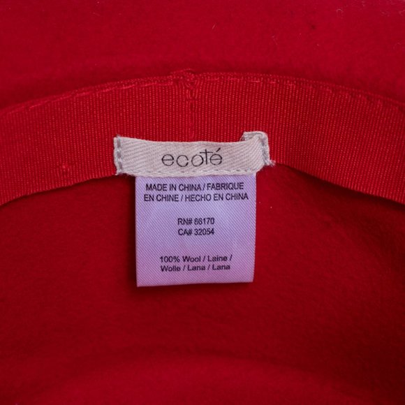 Halloween Ready - Bright red wide brim wool hat by Ecote UO main image 4